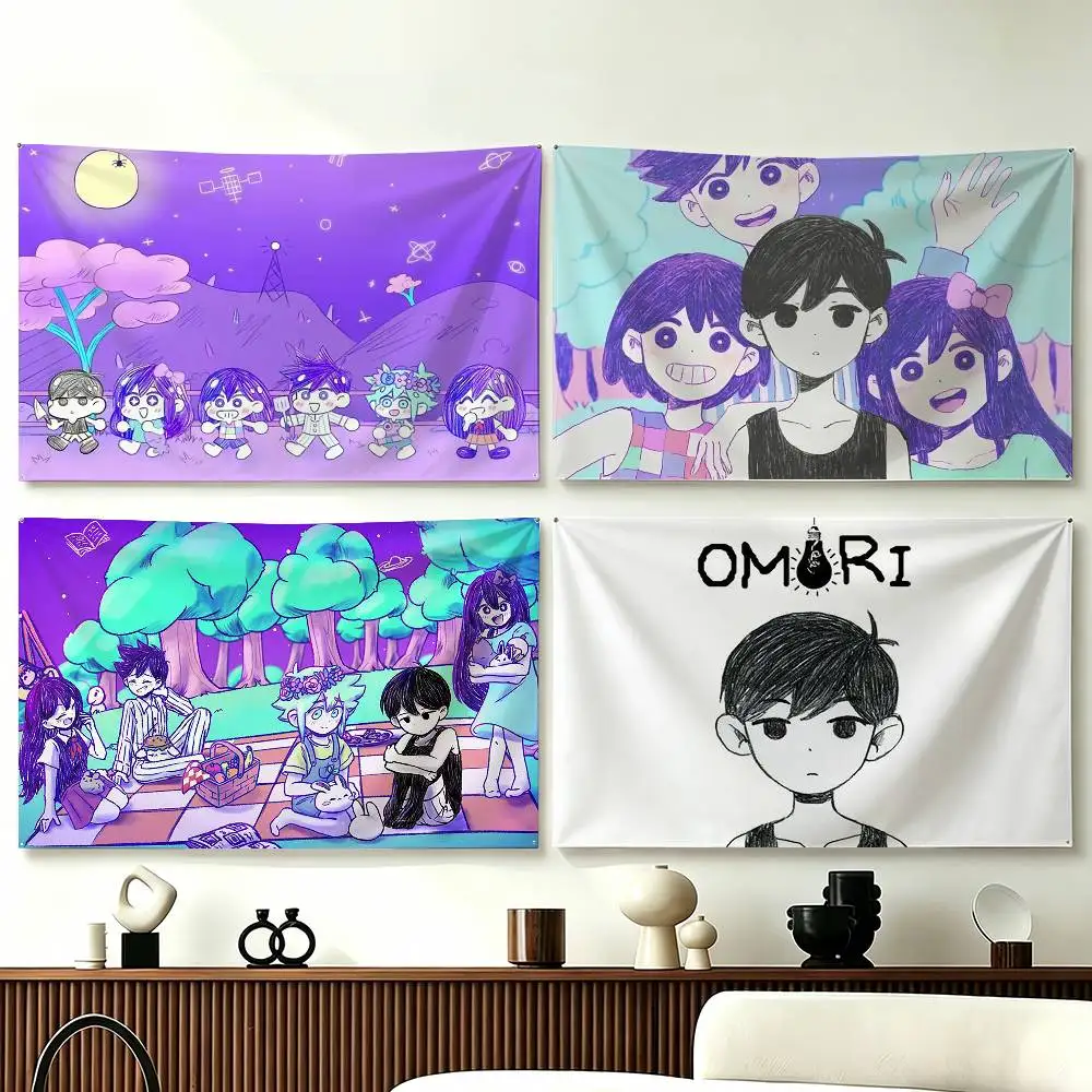 O-Omori Aubrey Basil Funny Flags for Bedrooms Home Decor Items Outdoor Decors Garage Decoration Flaga