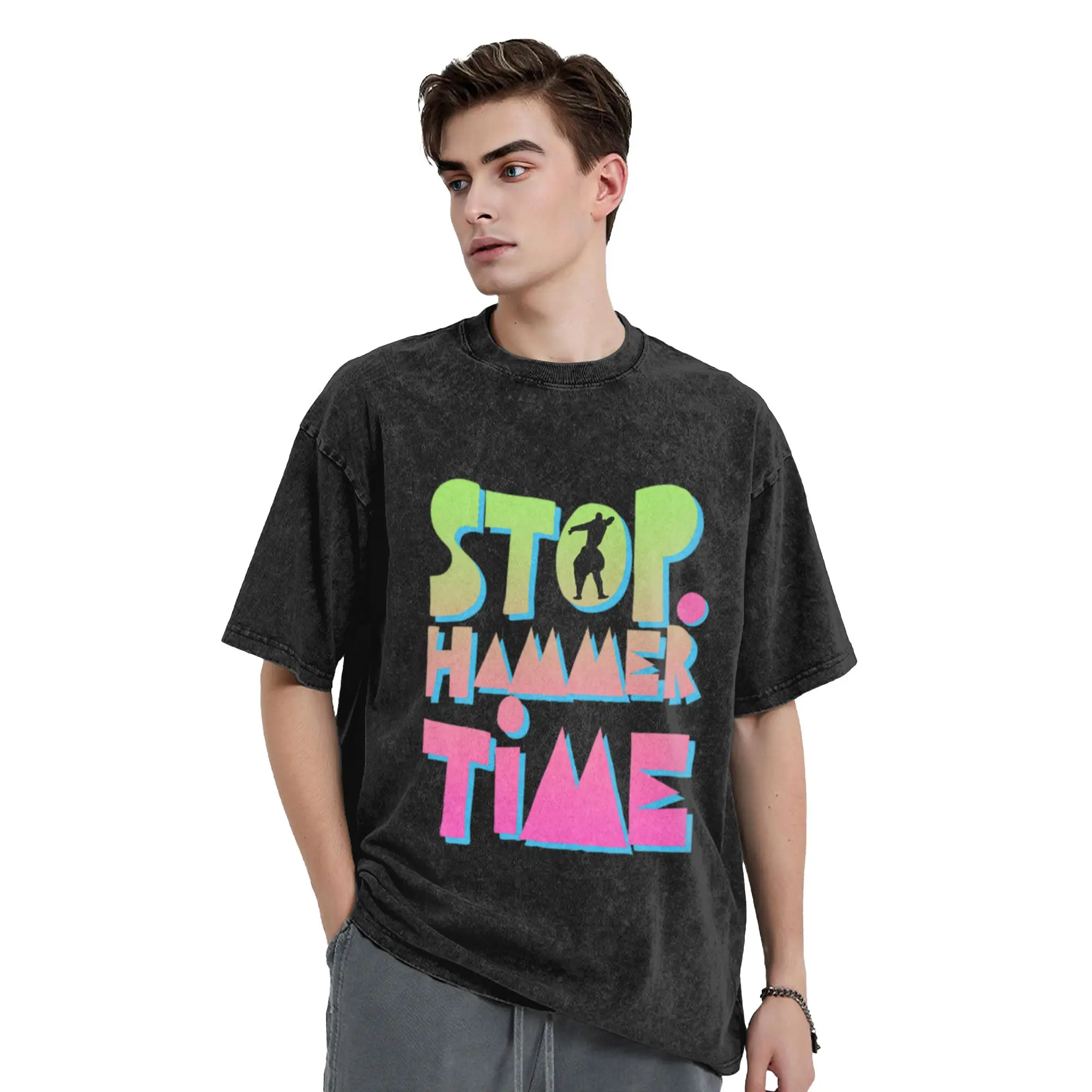 M C Hammer Stop Hammer Time Unique Comfort A Washed T Shirt Men's Women's Oversized Cotton Tees Tops