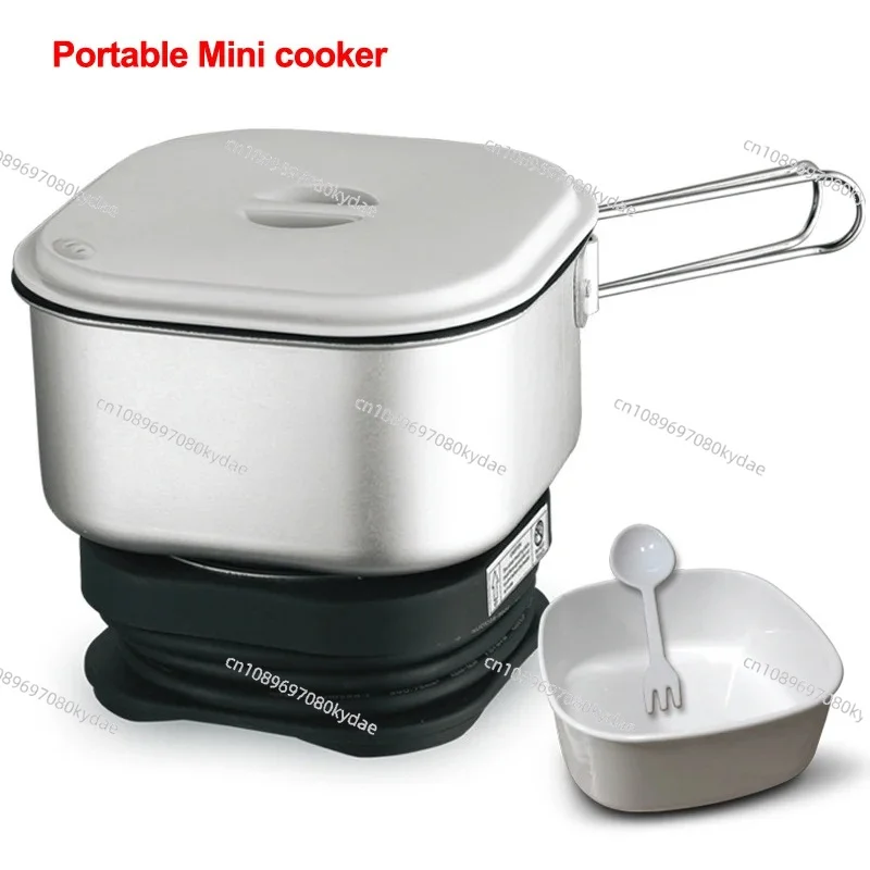 350w Dual Voltage Portable Mini Cooker Dormitory Boiled Noodles Boiled Porridge Rice Cooking Machine Electric Hot Pot 110V/ 220v