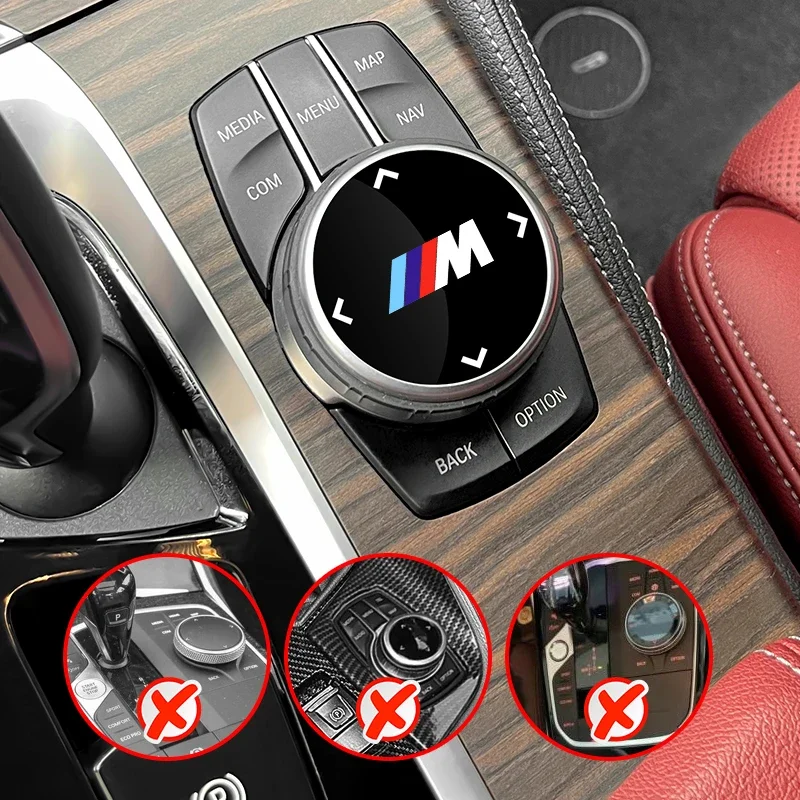 M شعار الوسائط المتعددة مقبض غطاء أزرار ديكور ملصق لسيارات BMW X2 X3 X4 X5 X6 X7 F25 F26 G11 G12 G06 G07 F30 G02 F36 G20 G22 F15 F16