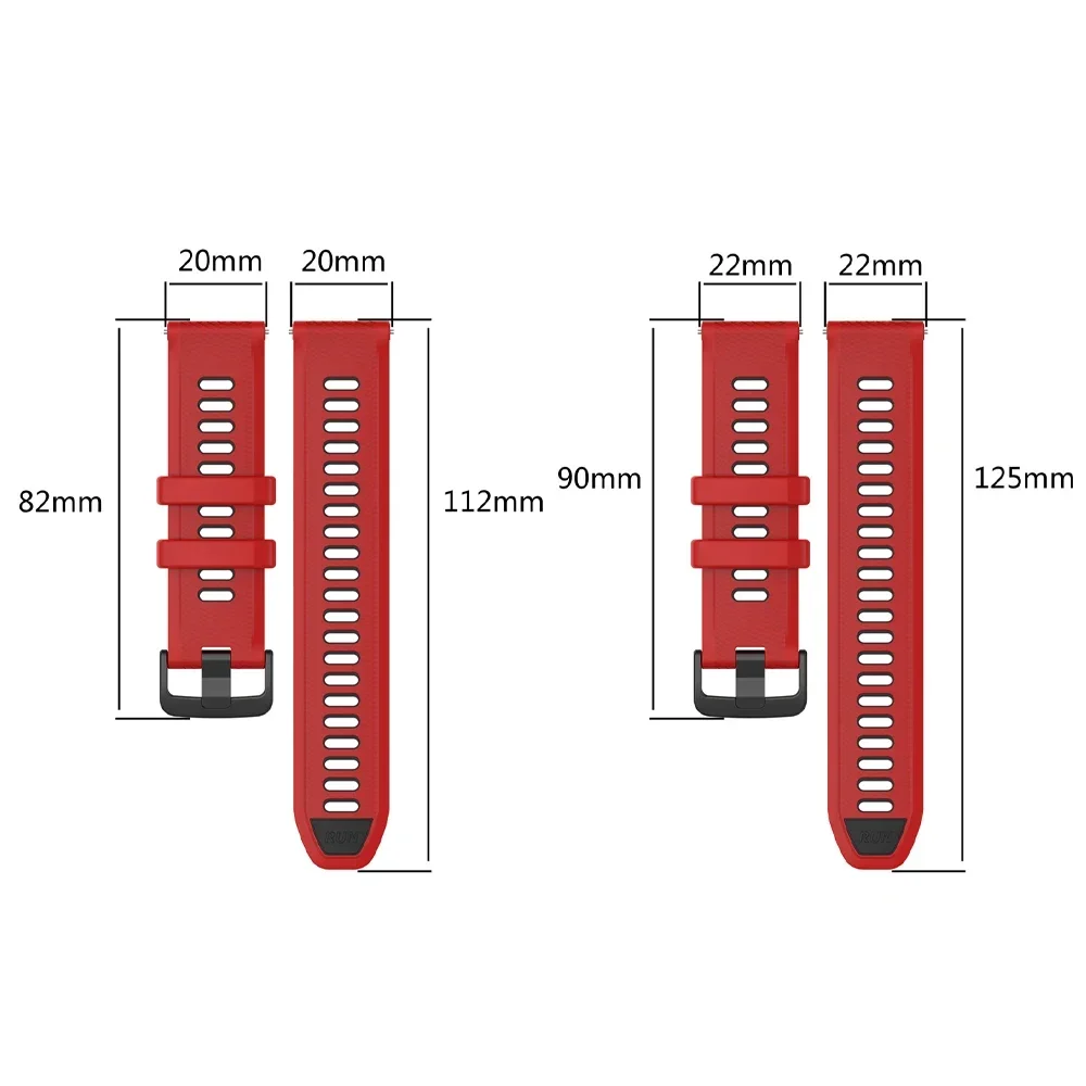 20mm 22mm Silicone Strap For Garmin Forerunner 55 265 255 570 Wristband Venu 3 Sq 2/Active 6 5/Vivoactive6 5 4 Move Trend Correa