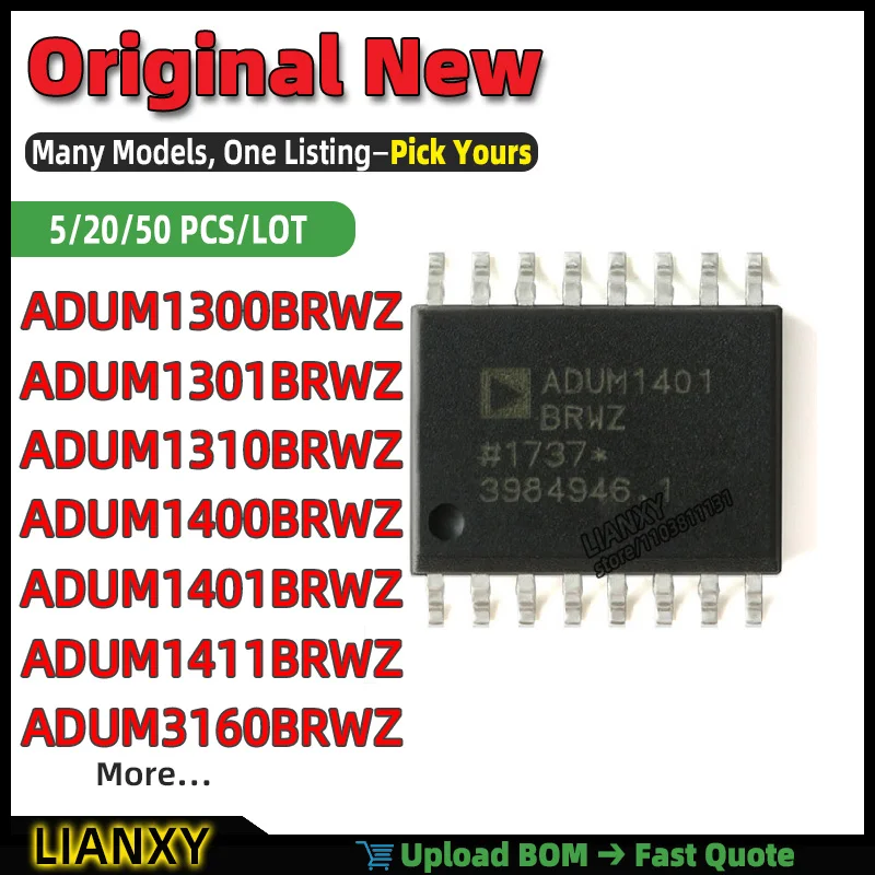 ADUM1400BRWZ ADUM1401BRWZ ADUM3160BRWZ ADUM1411BRWZ ADUM1301BRWZ ADUM1300BRWZ ADUM1310BRWZ ADUM1311BRWZ SOIC-16 New Original