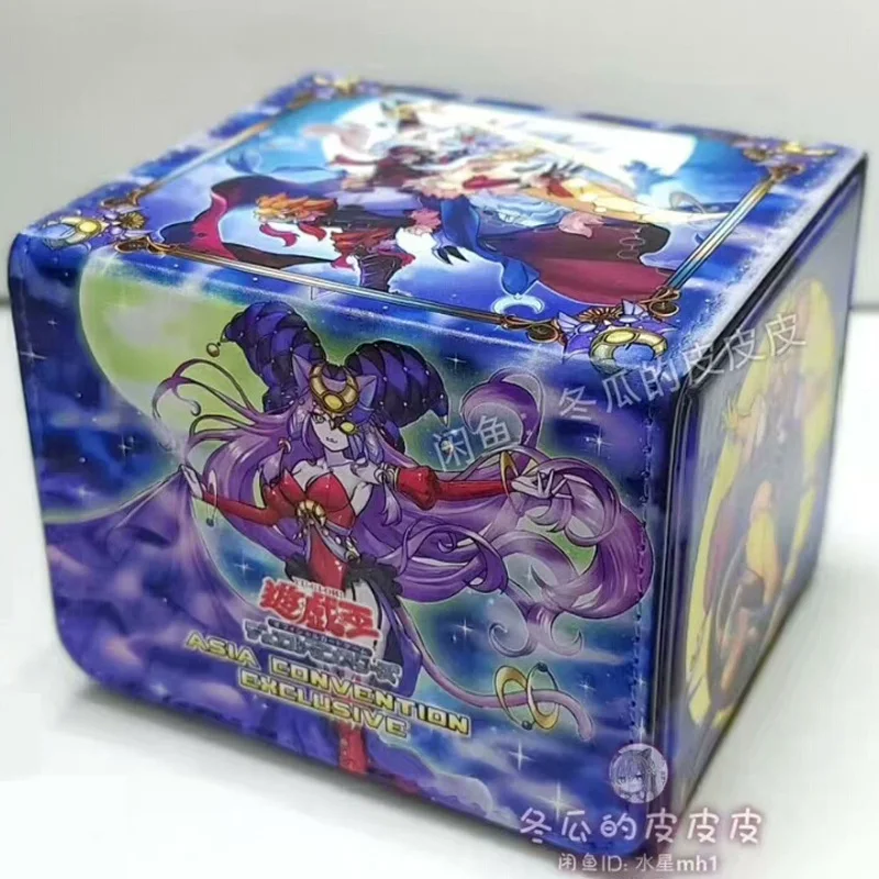 ¡Bricolaje Yu-Gi-Oh! Caja de almacenamiento de tarjetas Lunalight Liger Dancer Ygo Lunalight Perfume Dancer, caja de almacenamiento de tarjetas de cuero de alta gama, juguetes de regalo