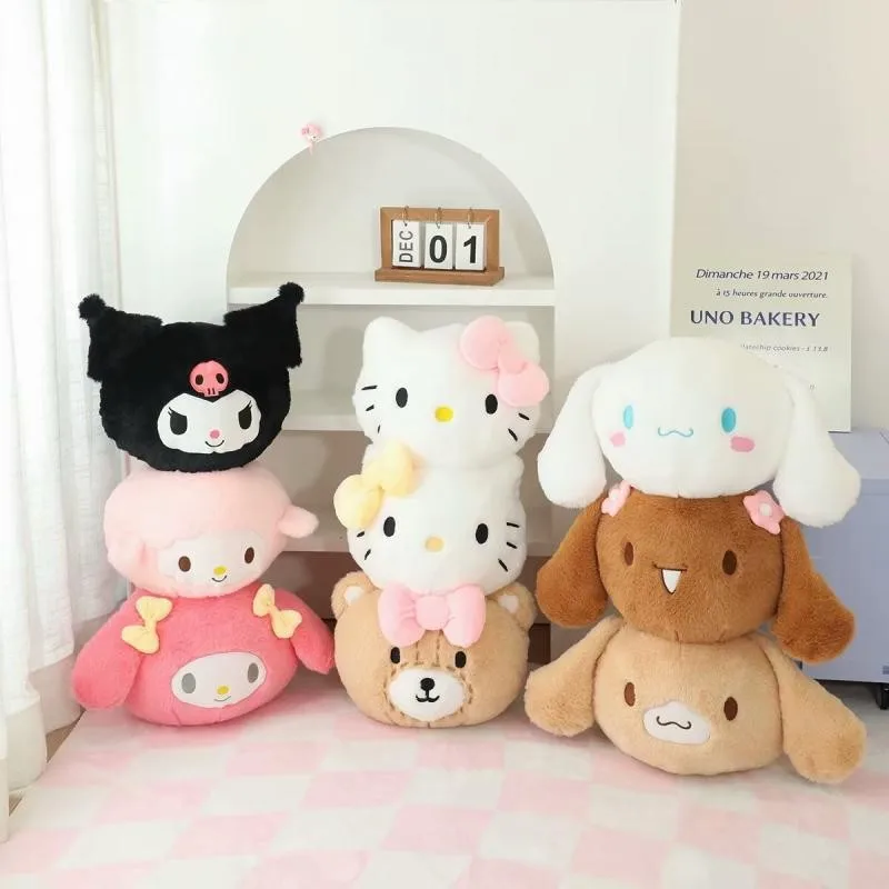 

65 см милая мультяшная подушка Kawaii Sanrioed Kuromi My Melody Cinnamoroll Hello Kitty, подушка для сна, длинная подушка, плюшевая игрушка в подарок