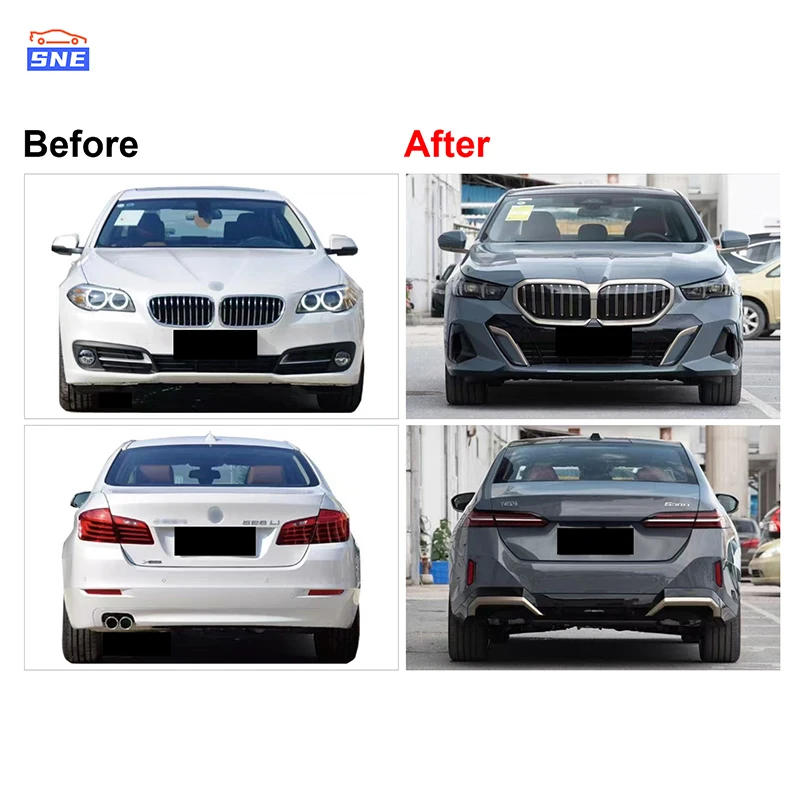 Guardabarros de capó de coche, labio de parachoques delantero y trasero antiguo a nuevo kit de carrocería G60 G68 Lci, Kit de carrocería de conversión completa para Bmw 5 Series F10 F18