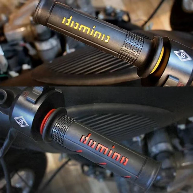 7/8 "22 24mm รถจักรยานยนต์ Grips จับบาร์สําหรับ KTM YAMAHA Universal Pit Bike Motocross มอเตอร์ไซด์เจลยาง Domino Grip 9 สี