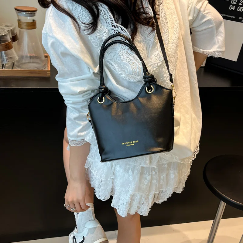 Shoulder bag simple popular foreign style small bag women's summer versatile fashion messenger bag casual portable bucket bag