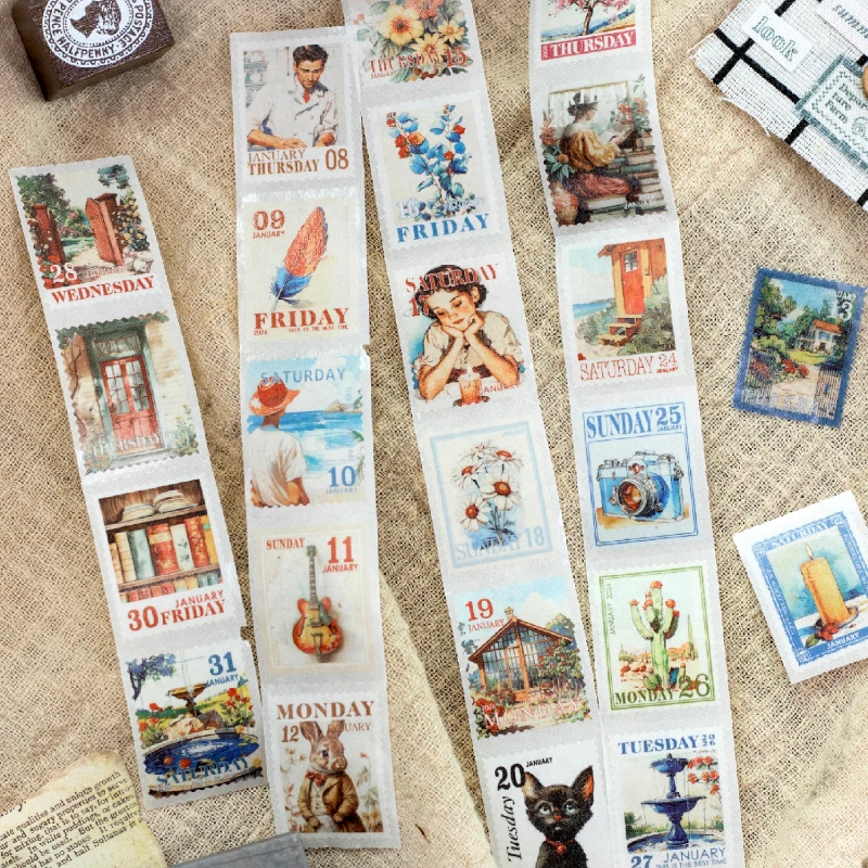 مجلة الذهاب 365 قطعة خمر 365 يوم الحياة اليومية اشي الشريط ملصقات ل الكولاج غير المرغوب فيه مجلة مخطط سكرابوكينغ لتقوم بها بنفسك شريطٌ لاصق