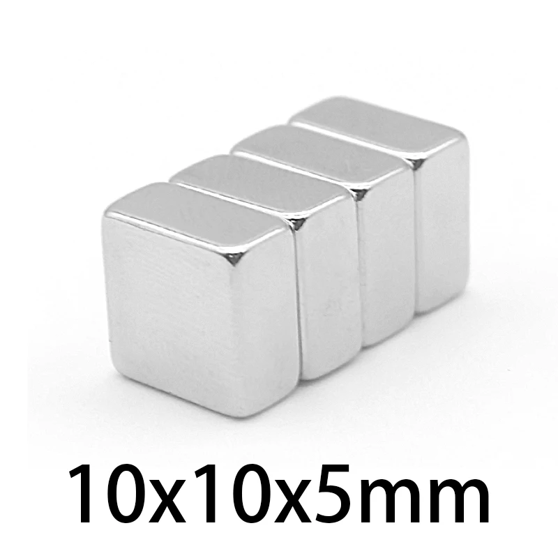 10pcs 10*10*5 mm Powerful Strong Magnetic Magnets 10x10x5 mm Rare Earth Neodymium Magnet 10x10x5mm Block 10*10*5 mm