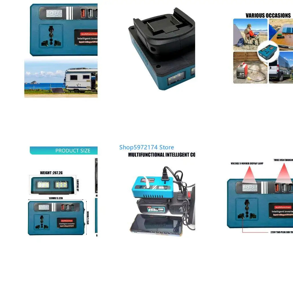 Y3NB Multiple Outlet Intelligent Battery Inverter 21V To 220V Electric Tool Power inverters Efficient Power Conversion