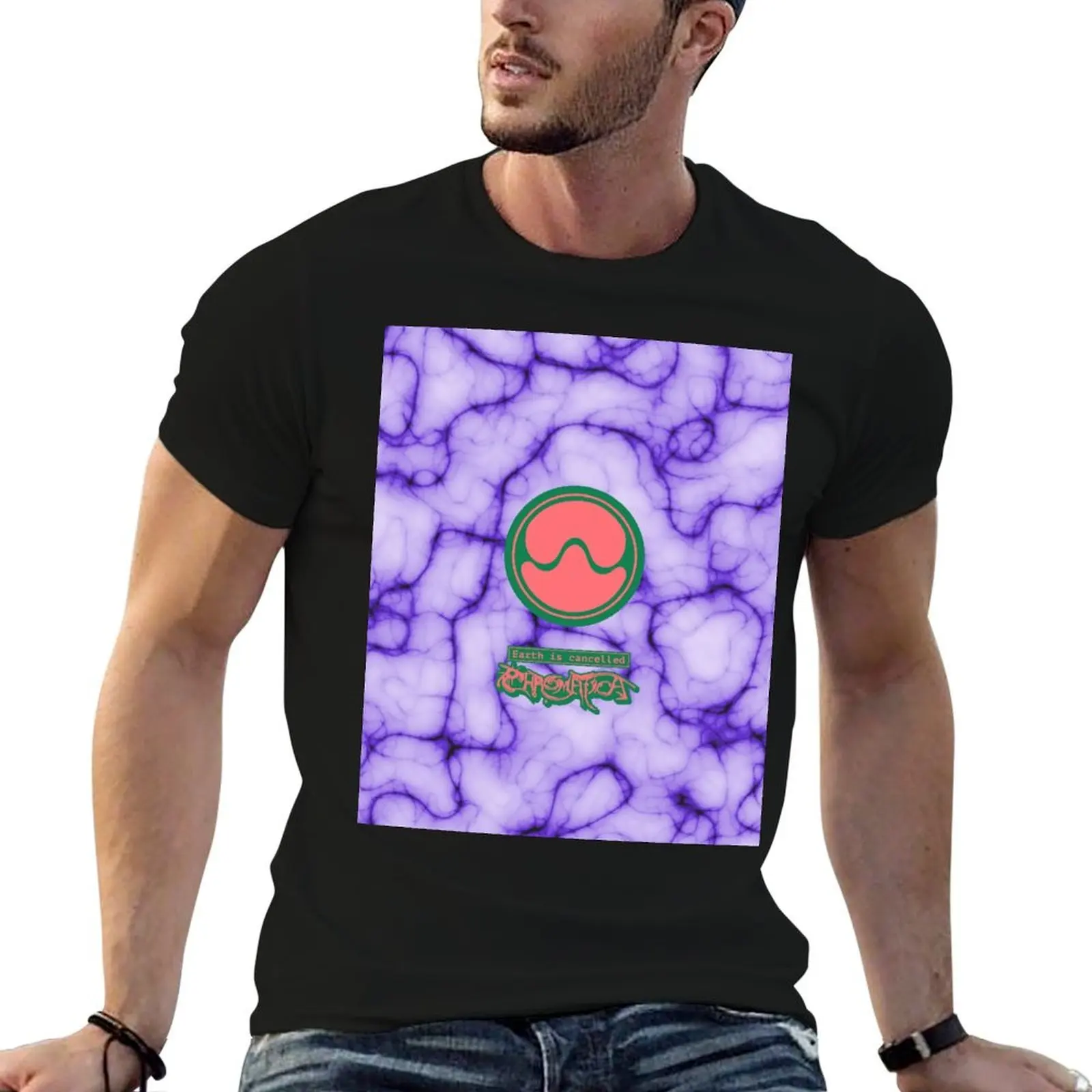 

Gaga Chromatica Logo Graphic (Purple Tie-Dye Effect) T-Shirt custom t shirt plus size tops summer tops mens plain t shirts