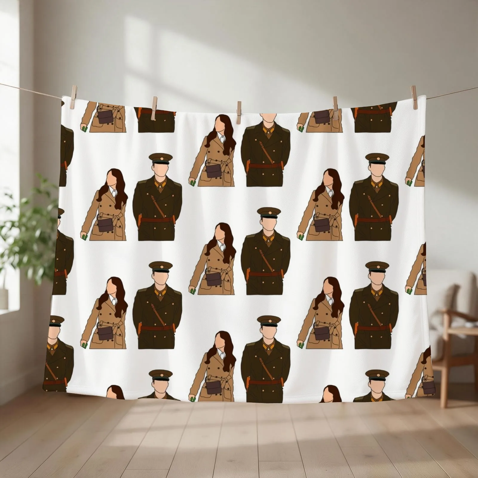 CRASH LANDING ON YOU Throw Blanket couch cozy soft plush fuzzy picnic outdoor blanket
