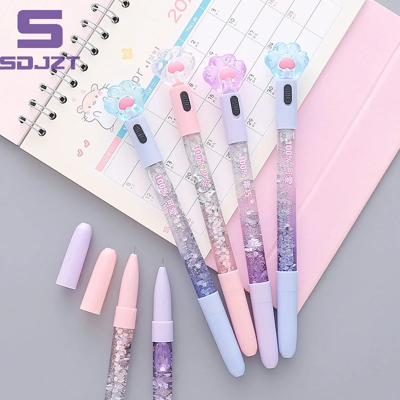 بسيطة فتاة القلب Tiktok صافي الأحمر مضيئة الرمال المتحركة قلم محايد اللون لطيف لطيف Instagram عصا سحرية طالب الإبداعية القلم #2