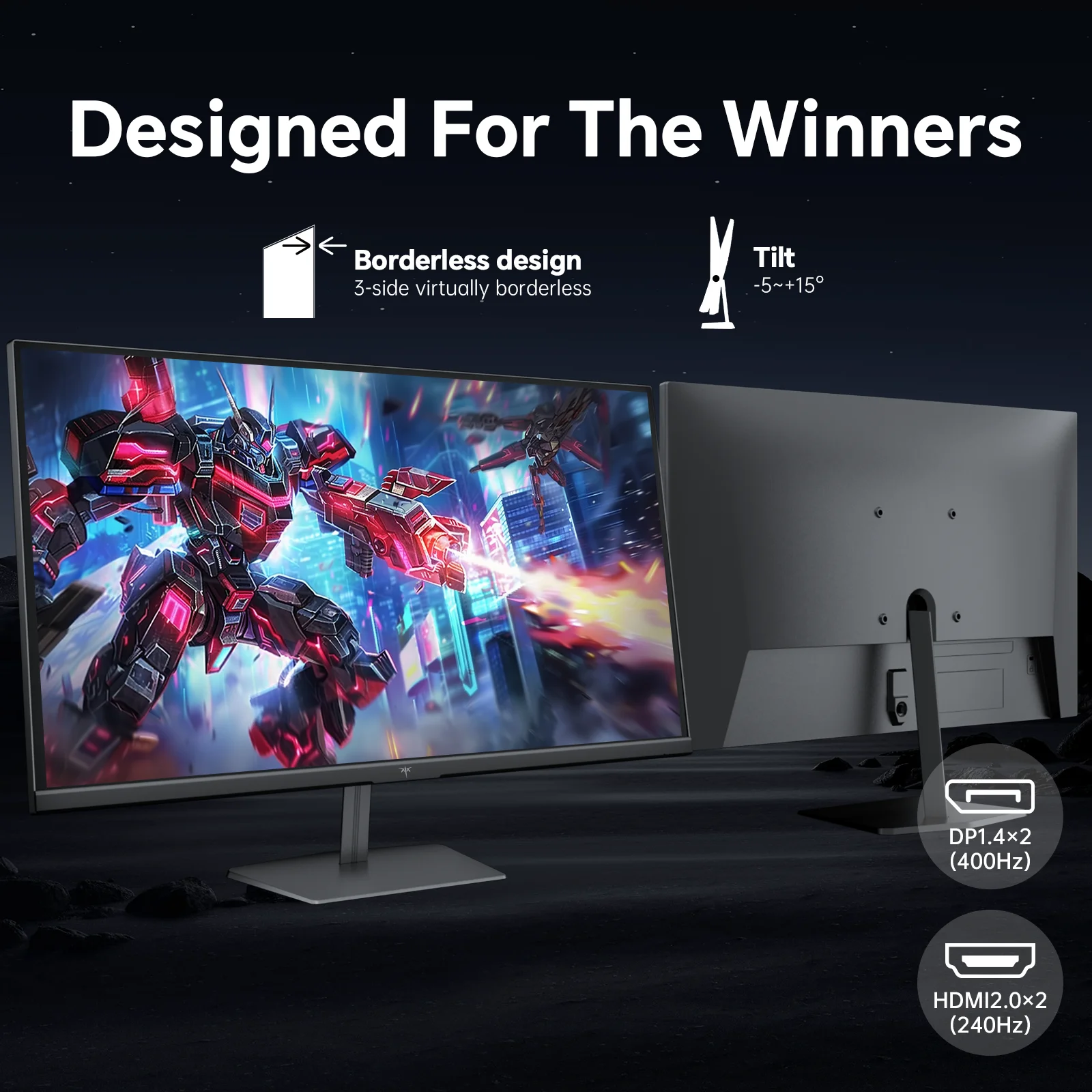 KTC 24.5 inch 400Hz 240Hz Gaming Monitor | Fast IPS 1ms | FHD
