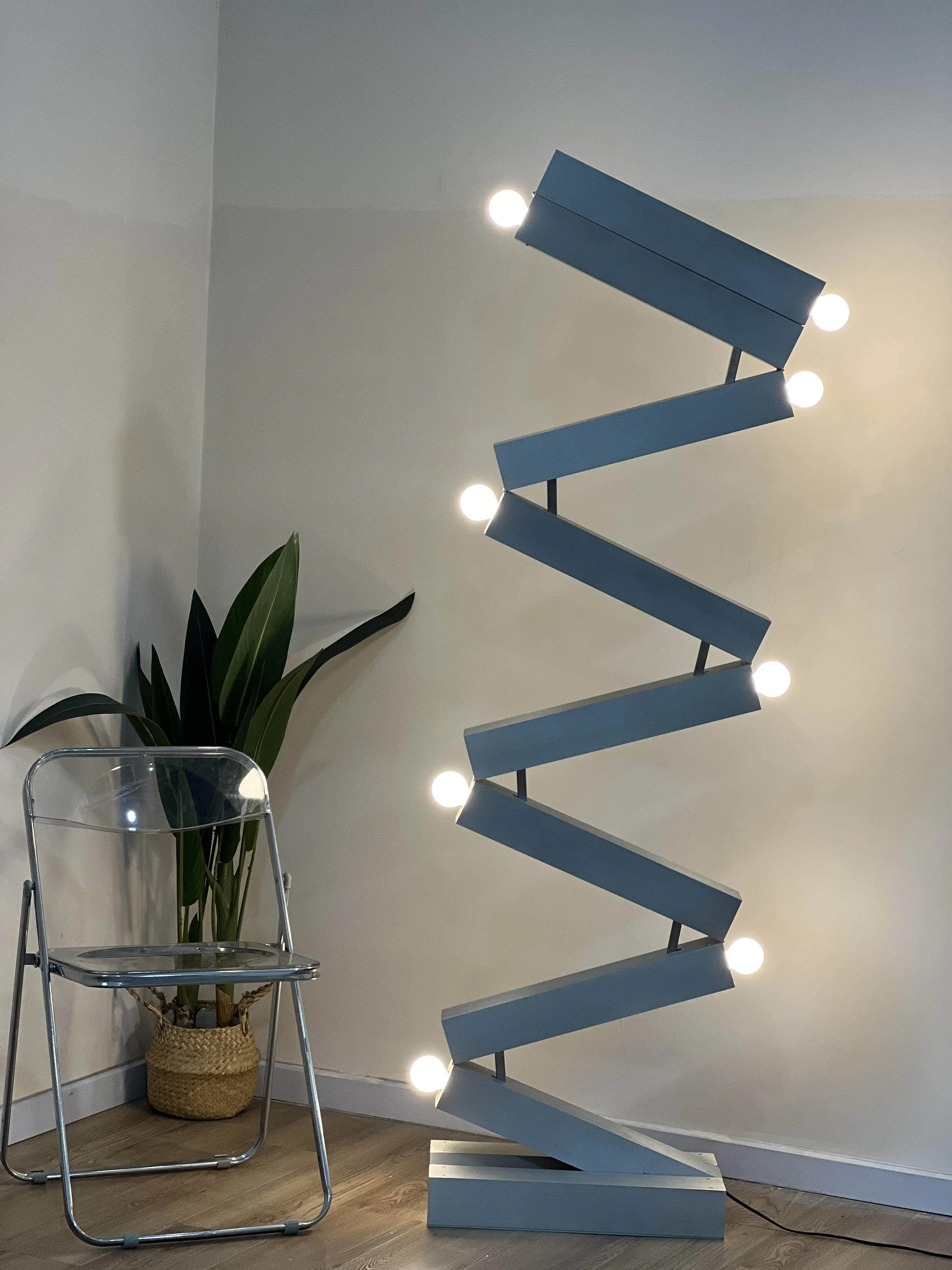DIY Elevator Floor Lamp Modern Creative Design Metal Customizable American Style Home Decor for Villa Living Room Bedroom