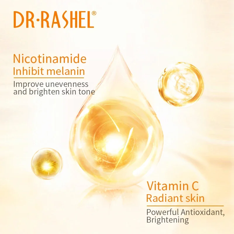 DR.RASHEL Vitamin C Nourishing Repairing Body Oil Moisturizing Whitening Anti-Wrinkle Anti-Acne Shrink Pores Sooth Skin Massage