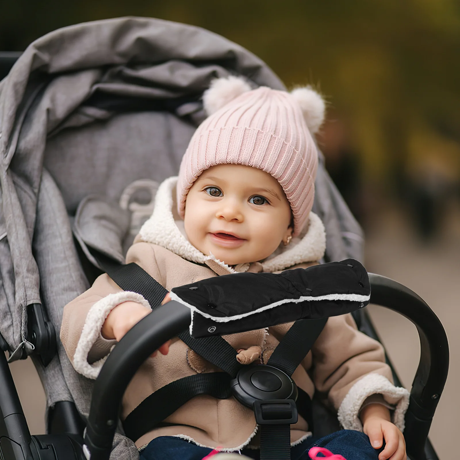 يندبروف عربة قفازات لفصل الشتاء سميكة عربة أطفال القفاز الدافئة يدفع باليدين اليد إفشل معزول عربة القفازات