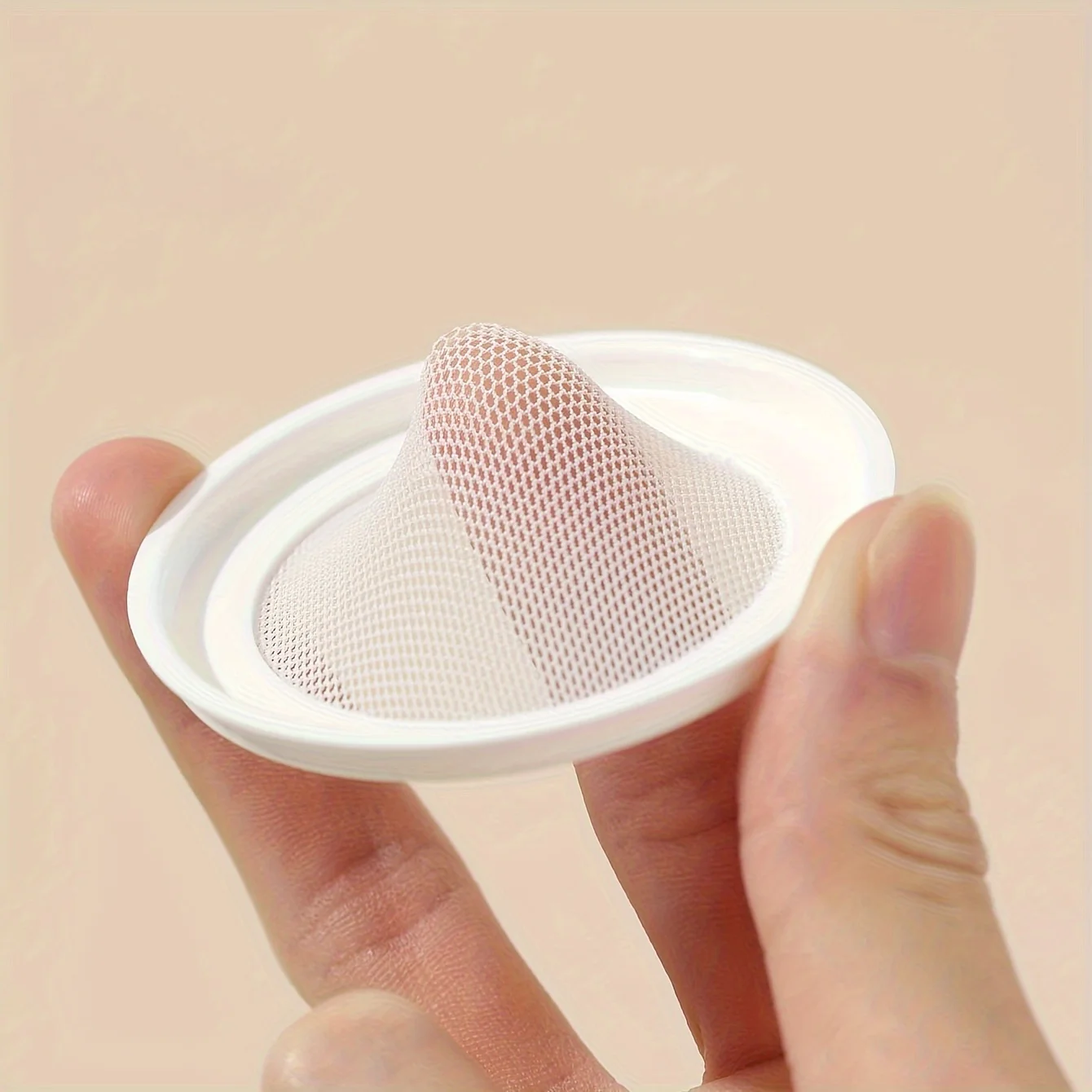 5g ultra-fino pó solto compacto portátil, mini recipiente de viagem à prova de vazamento com rede elástica, armazenamento de maquiagem com espelho