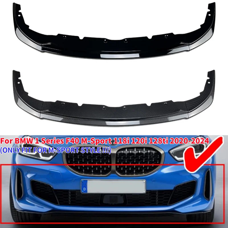 

3 шт./компл., комплект спойлера для переднего бампера для BMW 1 серии F40 M-Sport 118i 120i 128ti 2020-2024