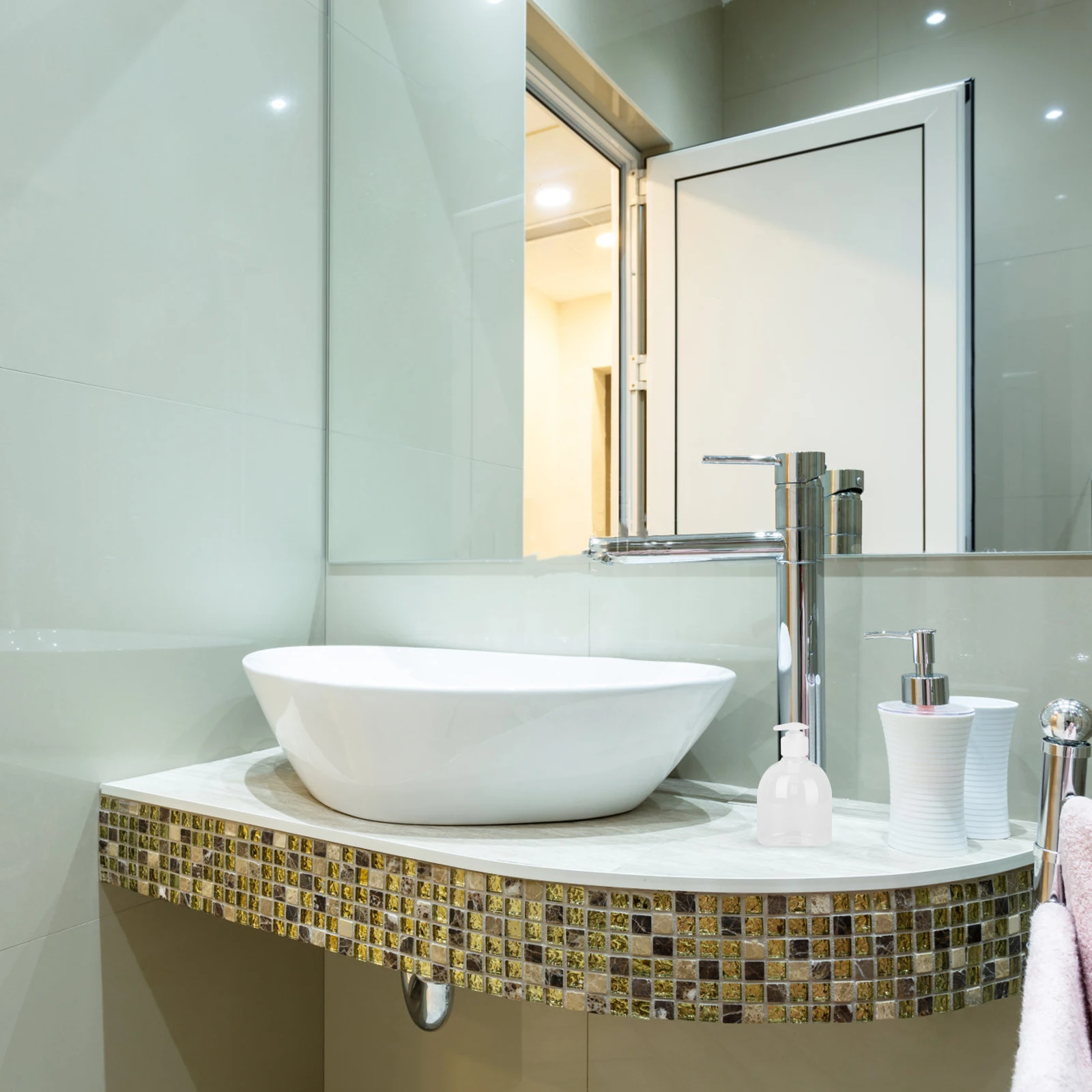 

2 Pcs Travel Size Refillable Lotion Dispenser Pump Bottle 500ml Portable Soap Shampoo Dispensers Non Toxic Crystal Clear