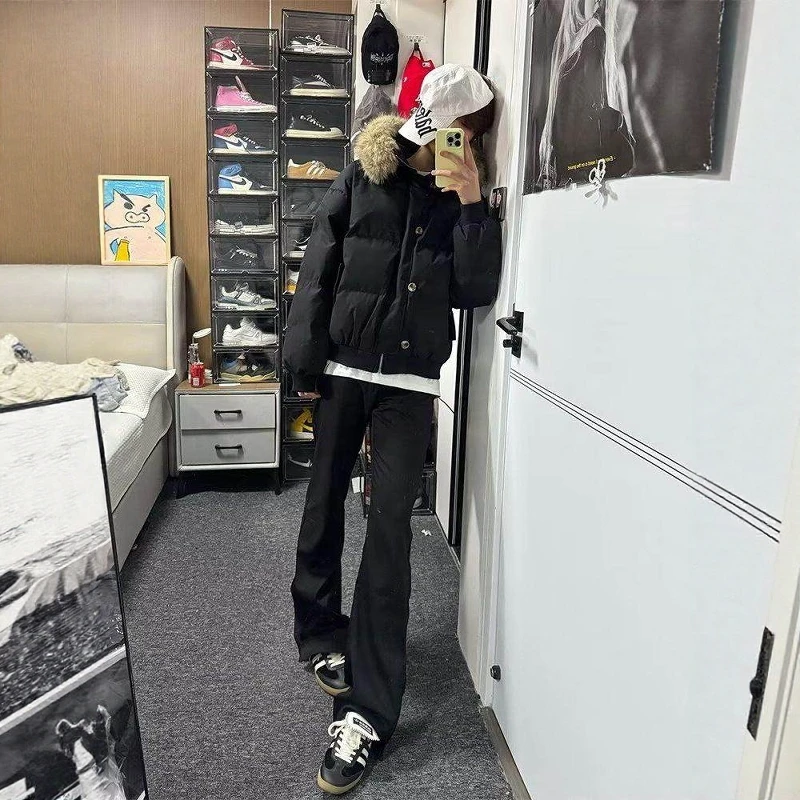 

Advanced Feel Curved Knife Jeans Men Women Straight Leg Micro Flare Pants Cleanfit Low Waist Casual Jeans Non Sinkage