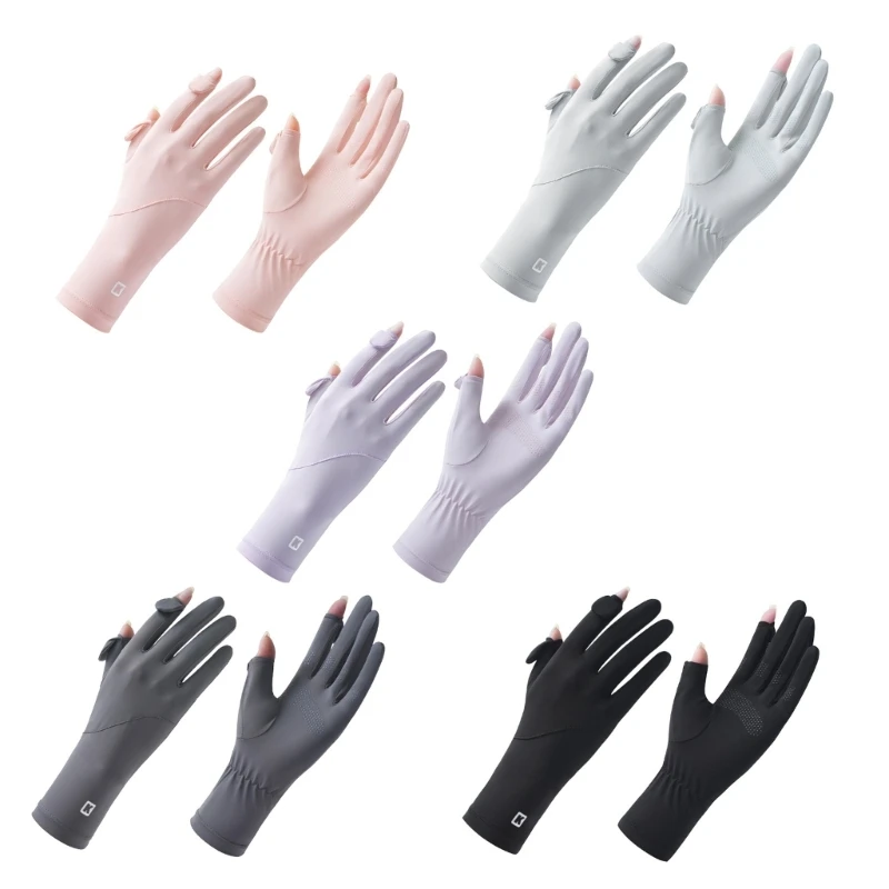 

1pair Women Sun Защита Mittens с сенсорными экранами перчатки дышащие наружные перчатки .a5kc