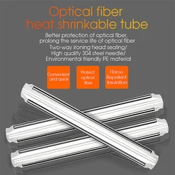 100 to1000pcs Double Needle Fiber Heat Shrinkable Tube 60mm FTTH Fiber Fusion Splice Protection Tube