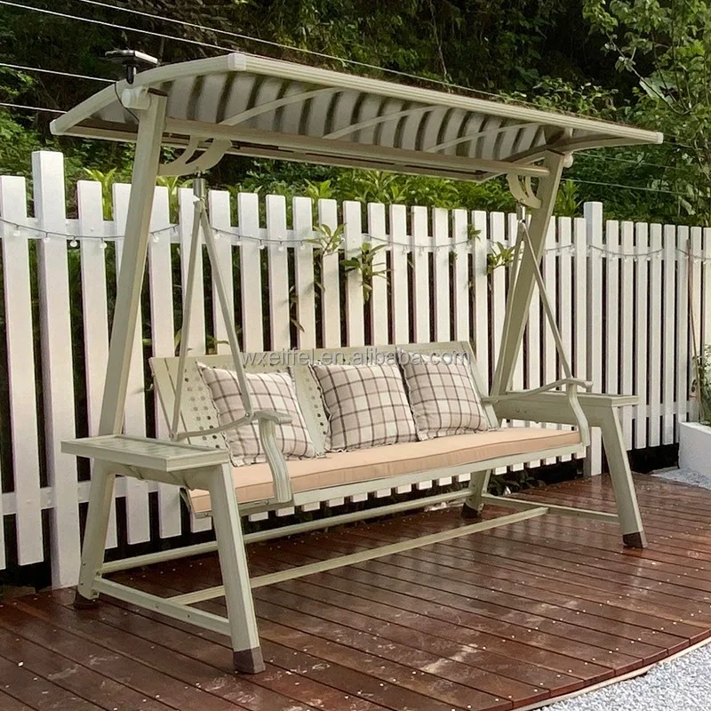 

Rocking Chair Swing Outdoor Villa Garden Hanging Chair Outdoor Garden Balcony Solar Home Three Internet Celebrities Swing