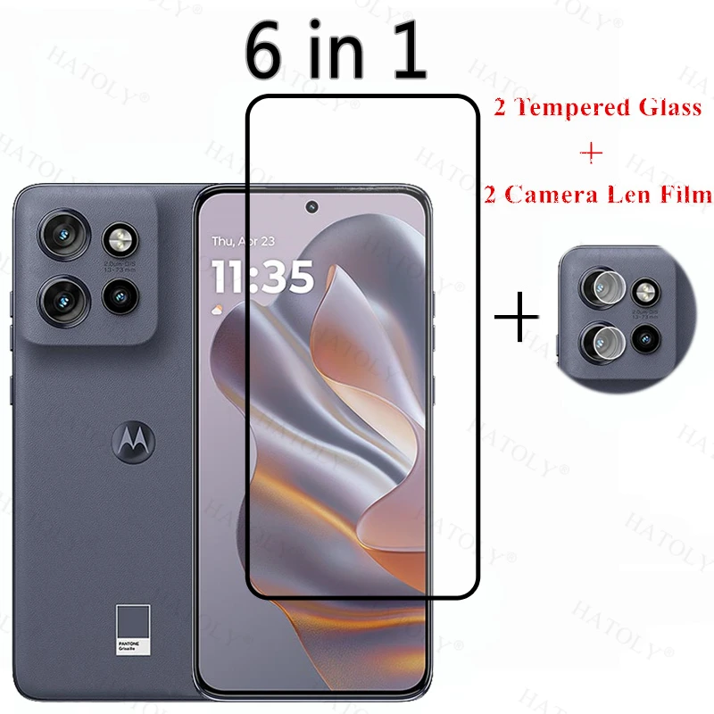 

Full Cover Tempered Glass For Motorola Moto S50 Screen Protector Camera Lens Film Moto S50 Glass For Moto S50 Glass 6.36 inch