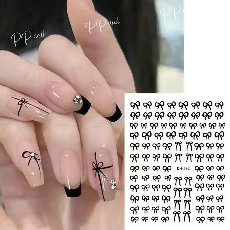 الملونة القوس ملصق مسمار الفن ملصقات ذاتية اللصق الشارات مسمار الفن الديكور بريق سحر مانيكير الفن الديكورات رقائق #6