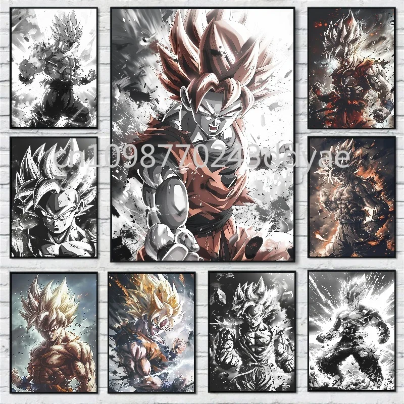 

Anime Dragon Ball Poster Vegeta Wukong Super Cool Printed Canvas Painting Suitable for Home Bedroom Wall Art Deco Painting Gift