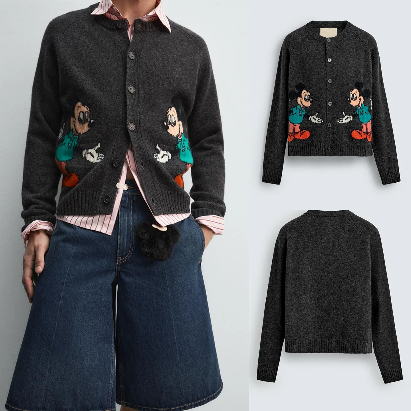 

Осень-зима, новый мужской круглый трикотажный открытый кардиган Ne Long Sve ort Jaet из полиэстера, повседневная длина