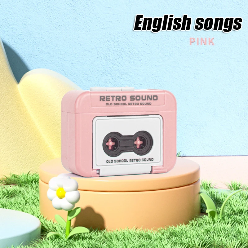 2 個クリエイティブヴィンテージミニレトロカセットレコーダー音楽キー