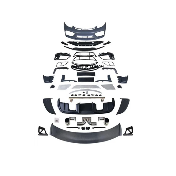 

New High Quality Plug Play Bolt-On for Cayman Boxster 718 982 Style Car Grille Rear Diffuser Spoiler Front Bumpers Body Kits