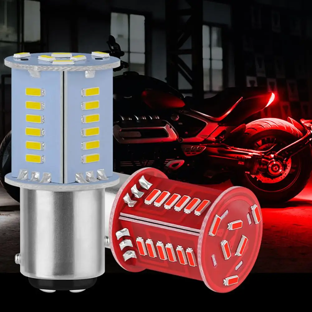 1PC 1157 LED Strobe Brake Light BAY15D Bulb 30SMD DRL Lamp Reversing Motorcycl Water Signal Flash Car Tail Turn Parking F3V7