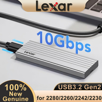Original Lexar E300 M.2 NVMe SSD USB 3.2 Gen2 Enclosure Mobile External Hard Disk Case Rates 10Gbps for 2280/2260/2242/2230