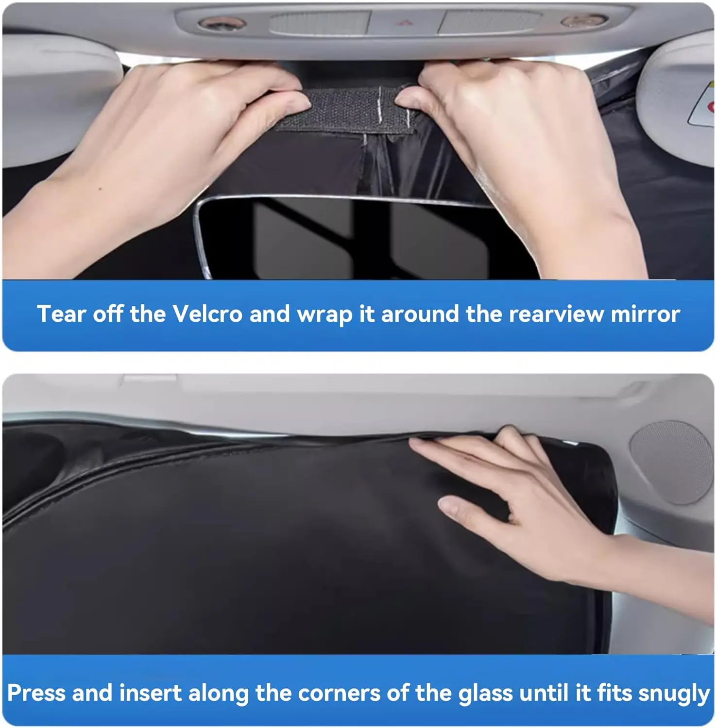 مظلة للزجاج الأمامي للسيارة، مظلة سيارة مقاس 55.9 * 27.5 بوصة للنافذة الأمامية، غطاء حماية من الأشعة فوق البنفسجية قابل للطي من حرارة الشمس، مركبة صيفية A #4