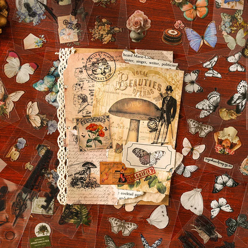 100pcs/box Cute Cartoon Boxed Sticker Handbook DIY Creative Children Sticker PVC Goo Card Set Deractive Scrapbook