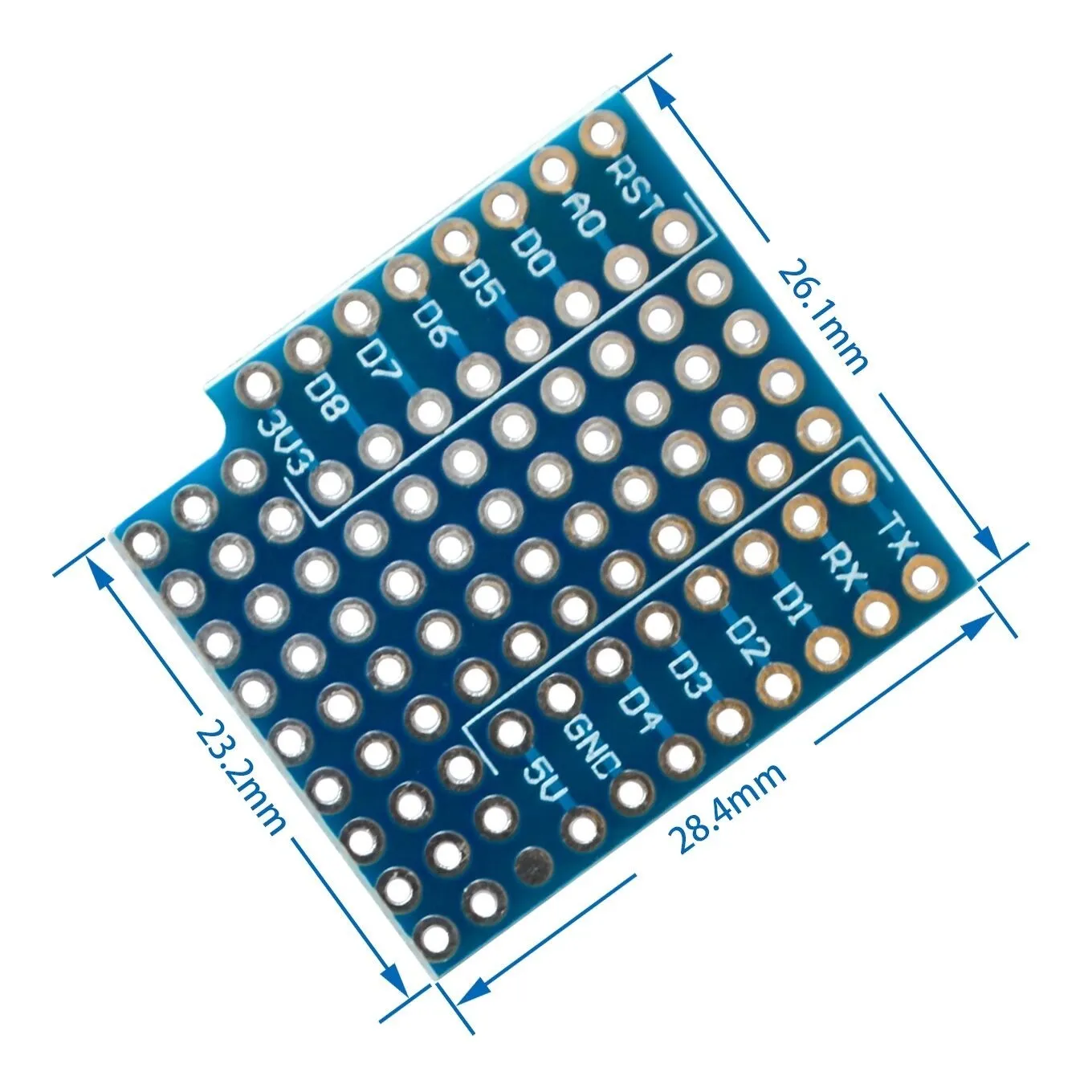 ProtoBoard Shield for   D1 mini double sided perf board Compatible