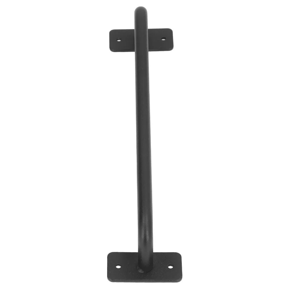 Solid Carbon Steel Barn Door Handle Black Non-Slip Gate Handle Cabinet Pulls Closet