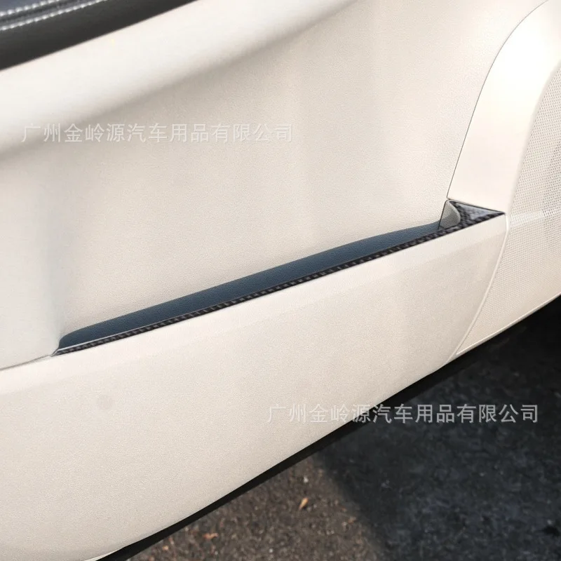For 09-12 Mercedes-Benz R-Class Car Interior Modification Carbon Fiber Front Door Storage Room Decorative Stickers