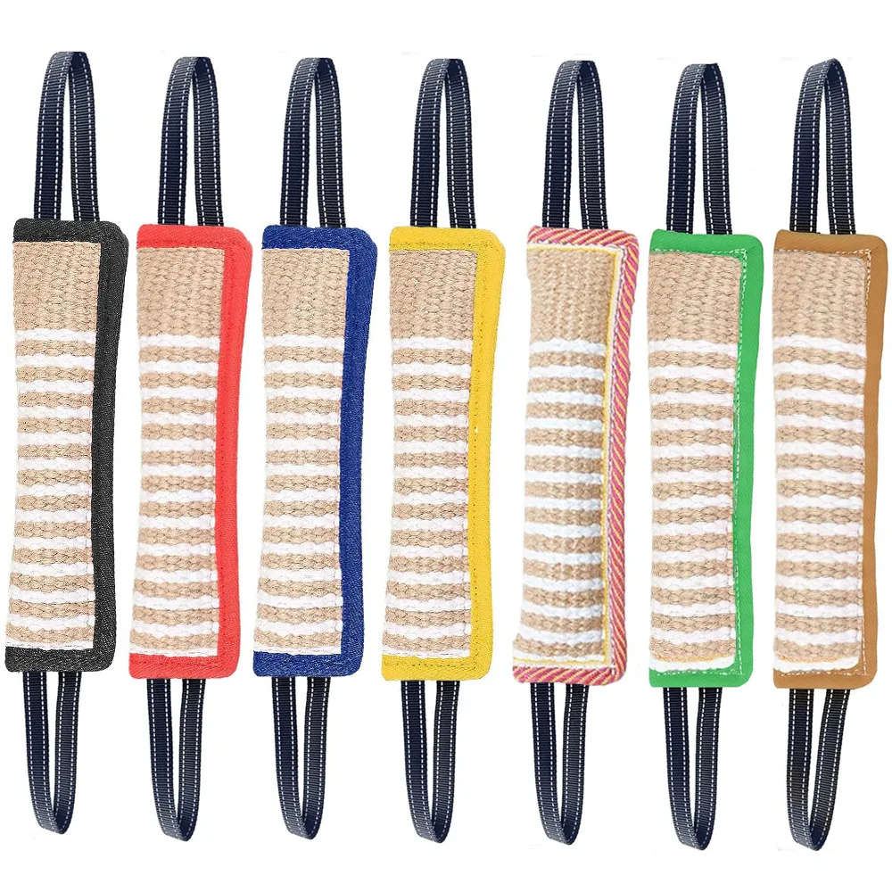 

Reflective Handle Coarse Hemp Bite Stick for Dog Training Pet Chew Toys for Molar Target Practice