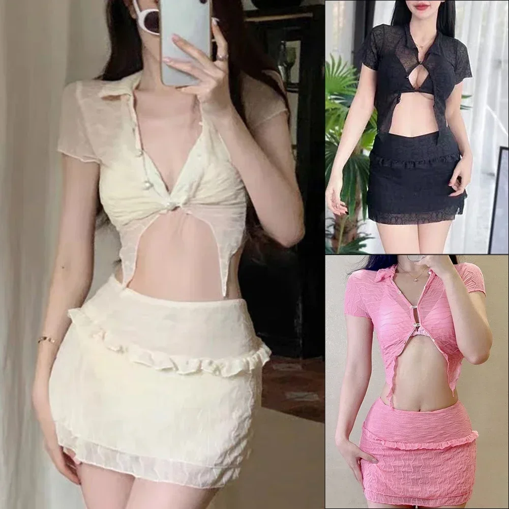 Maiô de três peças feminino sexy conjunto de biquíni roupa de banho nova praia fontes termais conserativamente roupa de banho casual