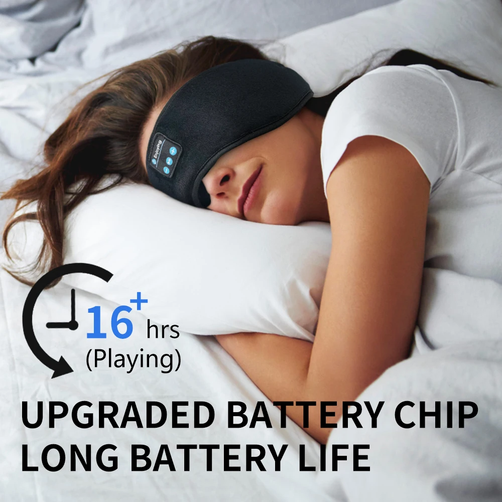 Sleep Mask with Headphones Bluetooth Mask, Music Sleeping Headphones Breathable, Ultra-Thin Stereo Speaker for Side Sleepers