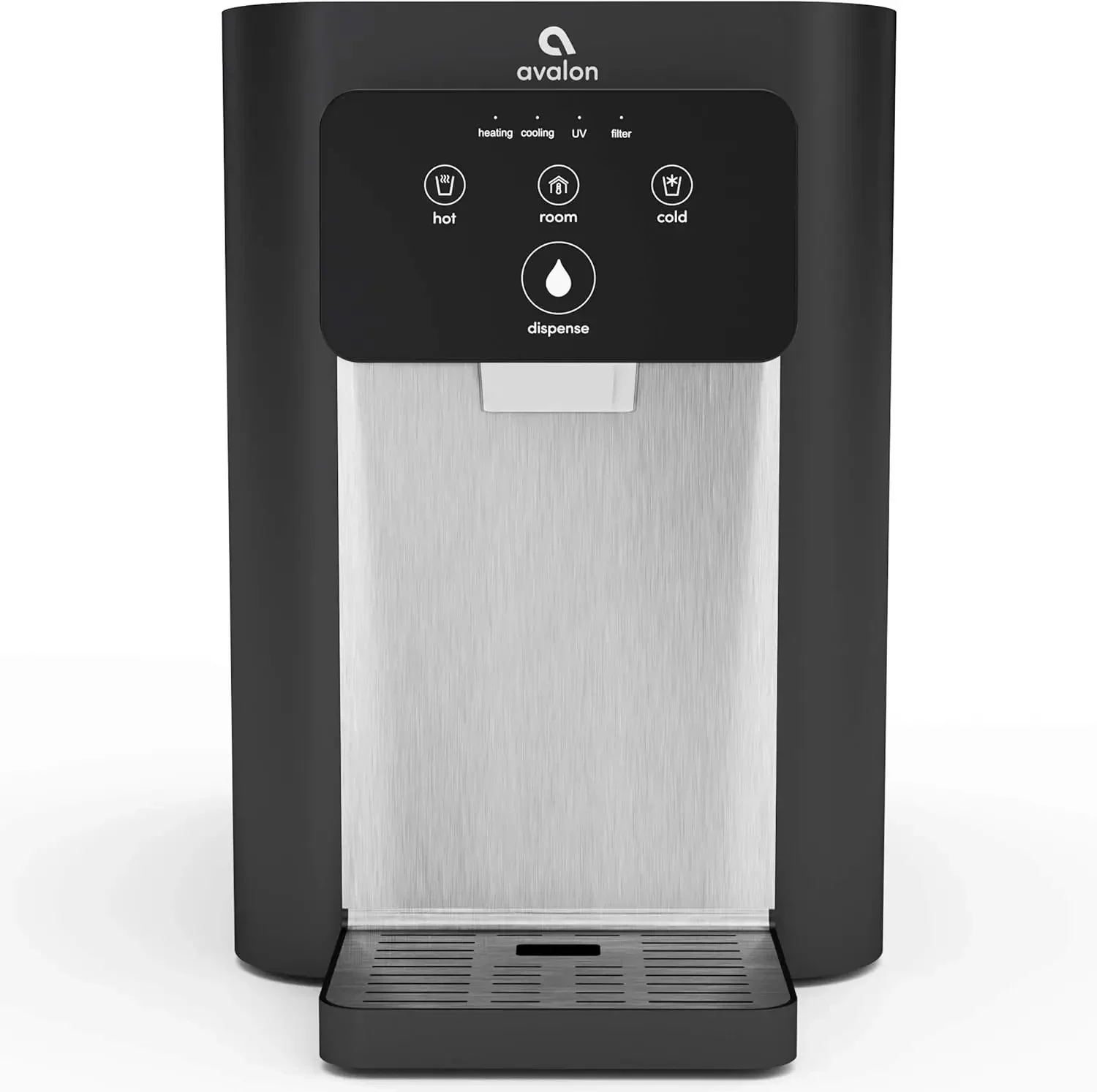 Electric Touch Countertop Bottleless Cooler Water Dispenser-3 Temperatures (Black), 21 x 11 x 16 inches