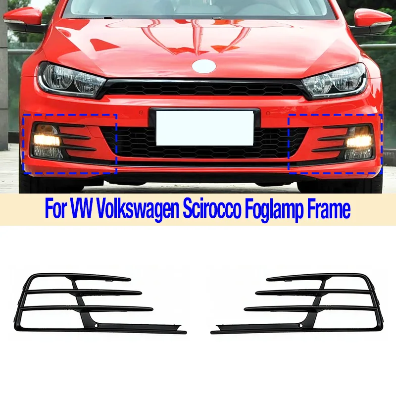 

Для VW Volkswagen Scirocco 2015: Накладка на передний бампер, крышка противотуманной фары, рамка указателя поворота, заглушка, аксессуары для автомобиля