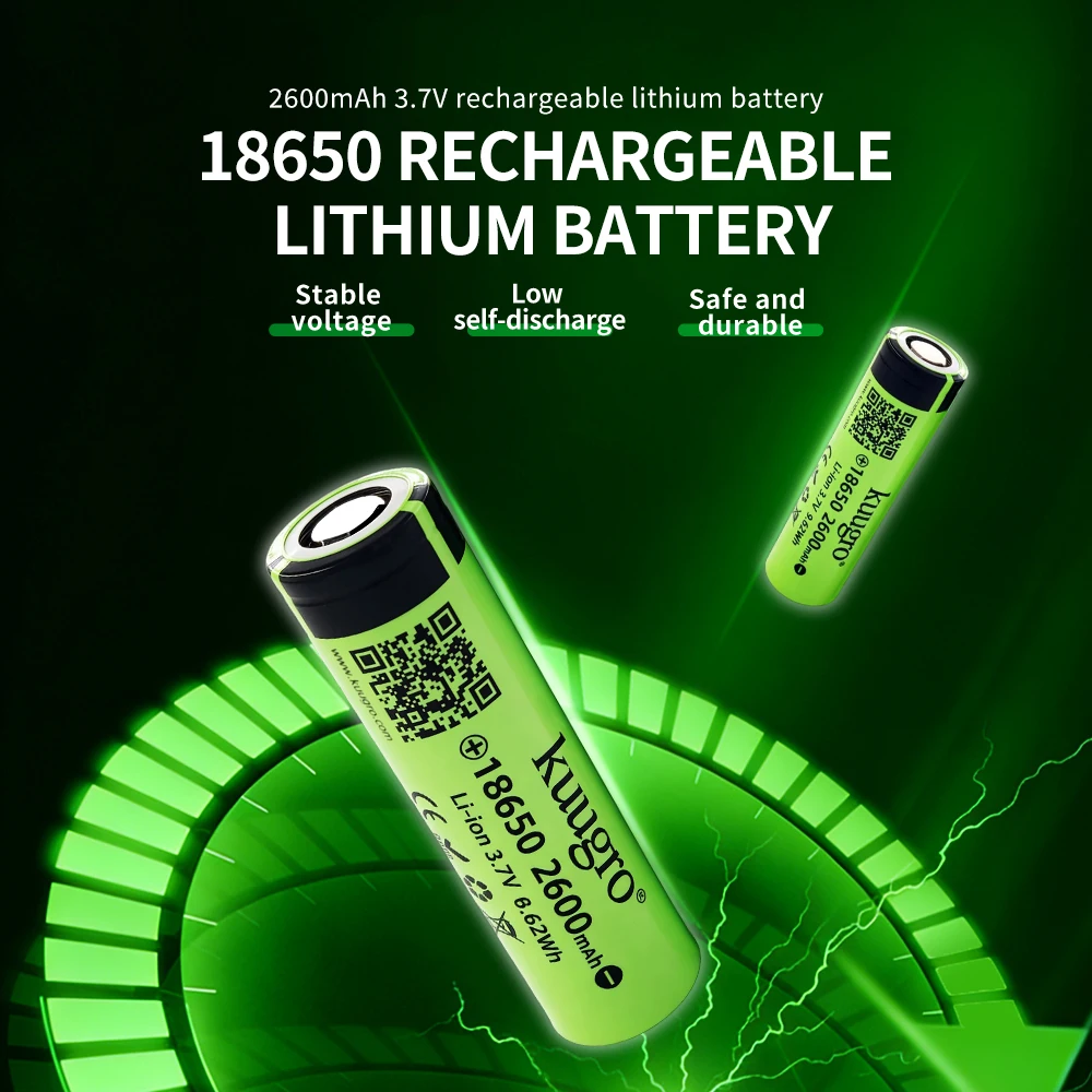 Bateria Kuugro 18650 2600mAh 3 - Vape Battery 18650 avaliação e preço