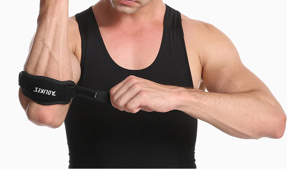 AOLIKES 1PCS Einstellbare Basketball Tennis Golf Ellenbogen Unterstützung Golfer Strap Ellenbogen Pads Seitliche Schmerzen Syndrom Epicondylitis Klammer – Detail 19