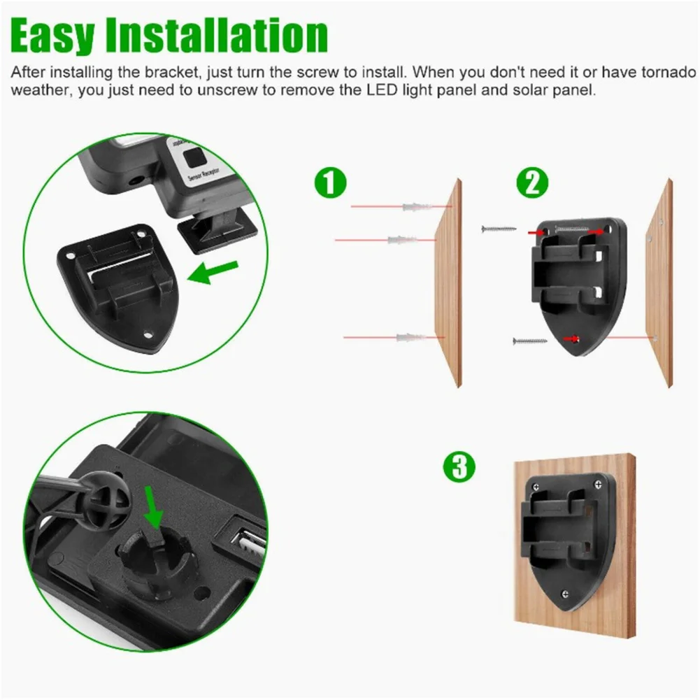 Outdoor Solar Powered Wall Lights, lâmpada impermeável para jardim varanda, pátio, quintal, 117COB, 3 modos