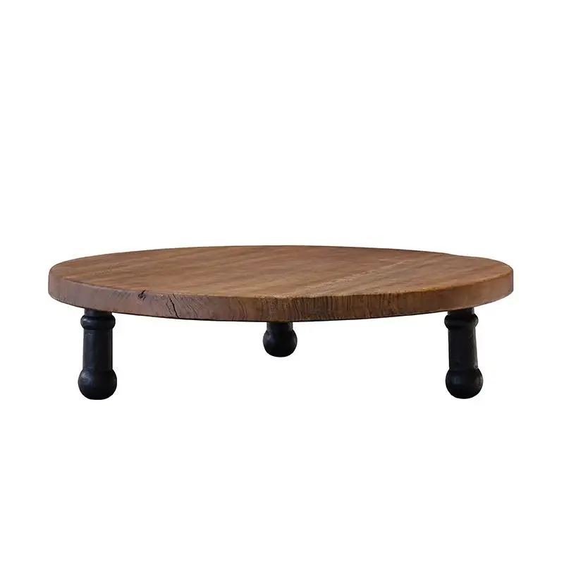 

modern, simple small round table wabi-sabi wind, coffee table combination, solid wood homestay designer, creative low tea table